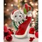 Christmas Mouse With Gift Ornament Santa Gift Idea or Holiday Home Decoration